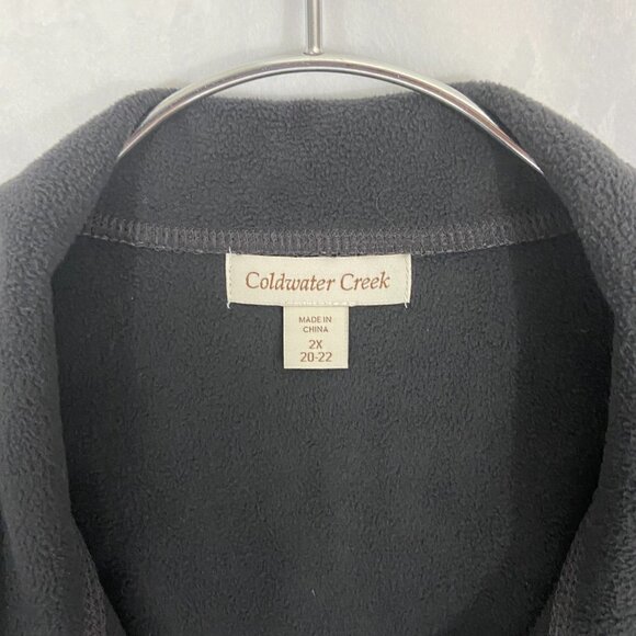 Coldwater Creek Fleece Jacket Sweater Full Zip Long Sleeve Women's Size 2XL Grey - Picture 7 of 8
